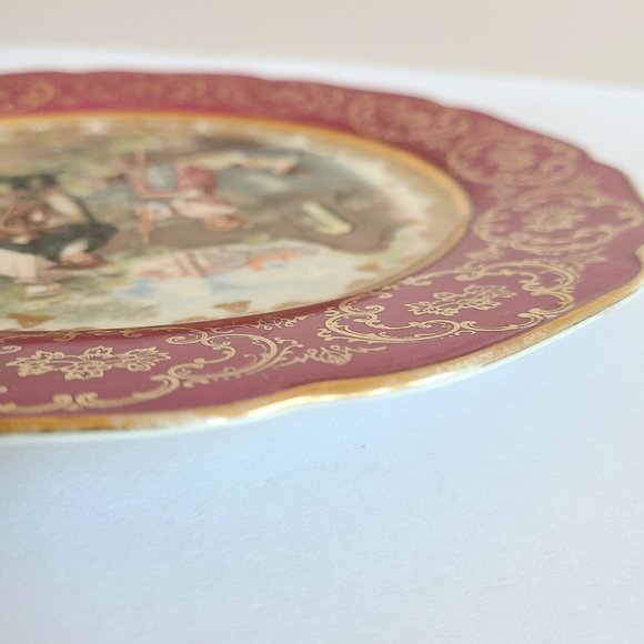 Large 10.5'' Vintage Bohemia Royal Ivory ceramic porcelain plate. - Picture 9 of 9